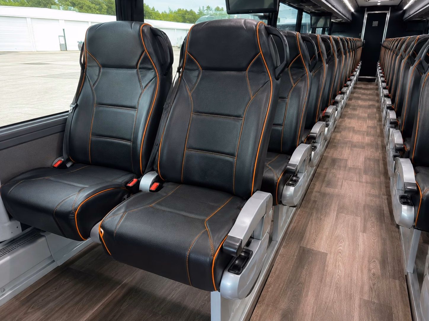 56 passenger charter bus inside