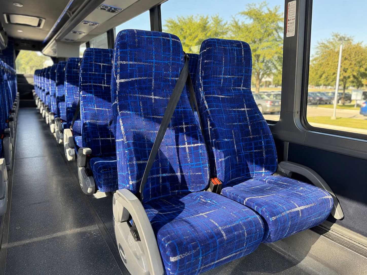 columbia charter bus interior
